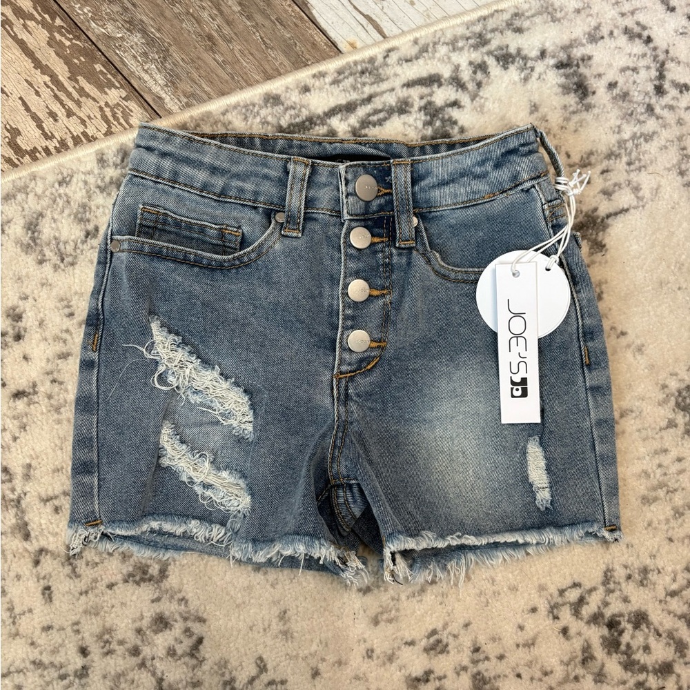 Joe's Jeans NWT Girls Size 7 The Jolly Short High Rise Fray Edge